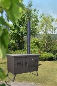 Outside Wood Stove With Oven For Backyard