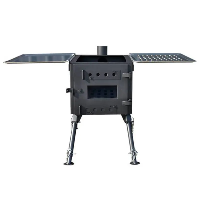 Factory Free sample Wood Heating Stove - Wood Burner Heater With Portable BBQ Grill – Goldfire
