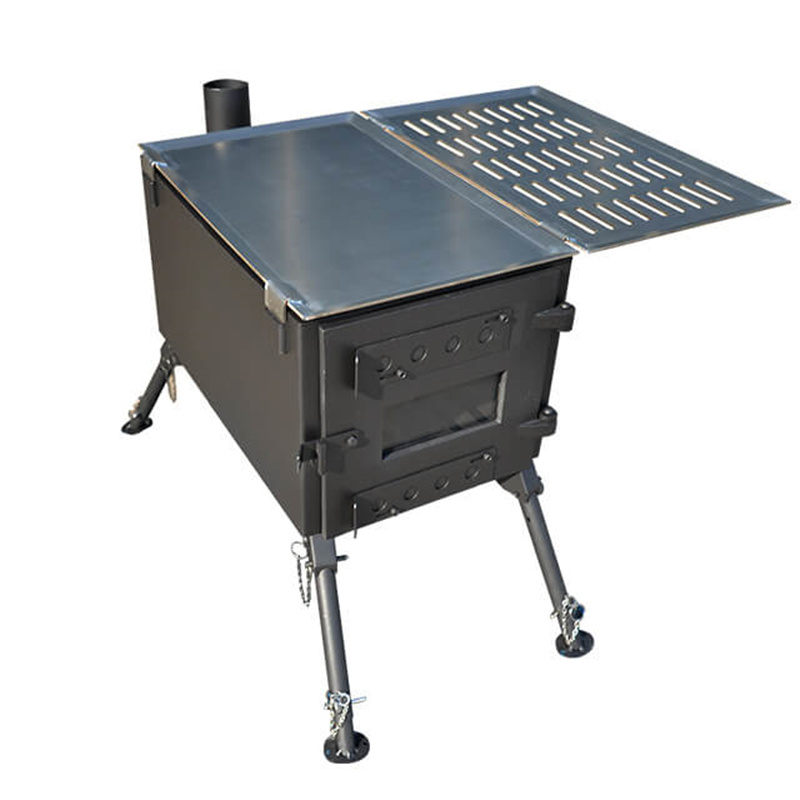 Wholesale Dealers of Outside Wood Burning Stove - Wood Burner Heater With Portable BBQ Grill – Goldfire