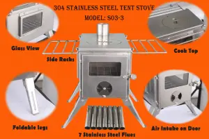 Wholesale bulk premium quality trend Mini portable glamping tent stove outdoor stove