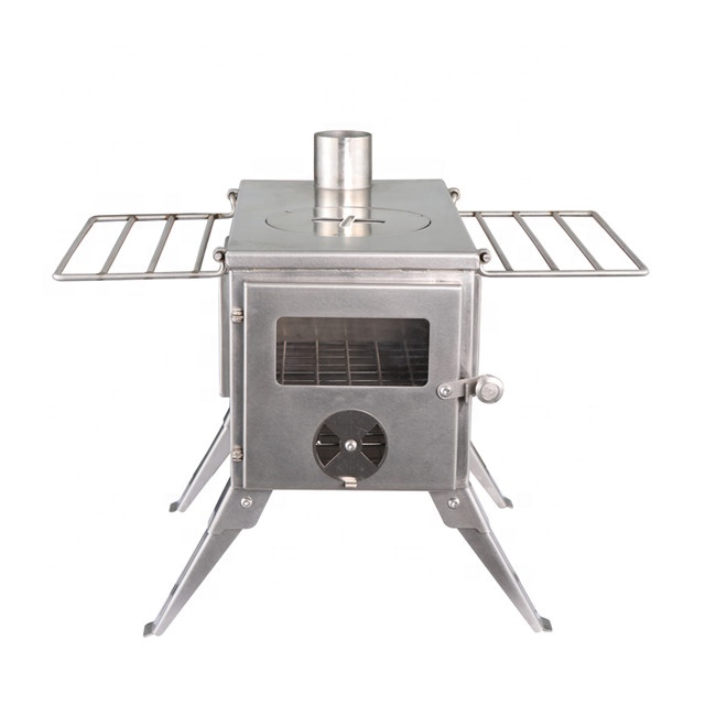 Professional China Portable Wood Stove - Portable Stainless Steel Camping Stove With Glass – Goldfire