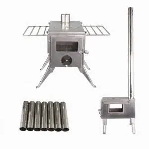 Portable Stainless Steel Camping Stove With Glass