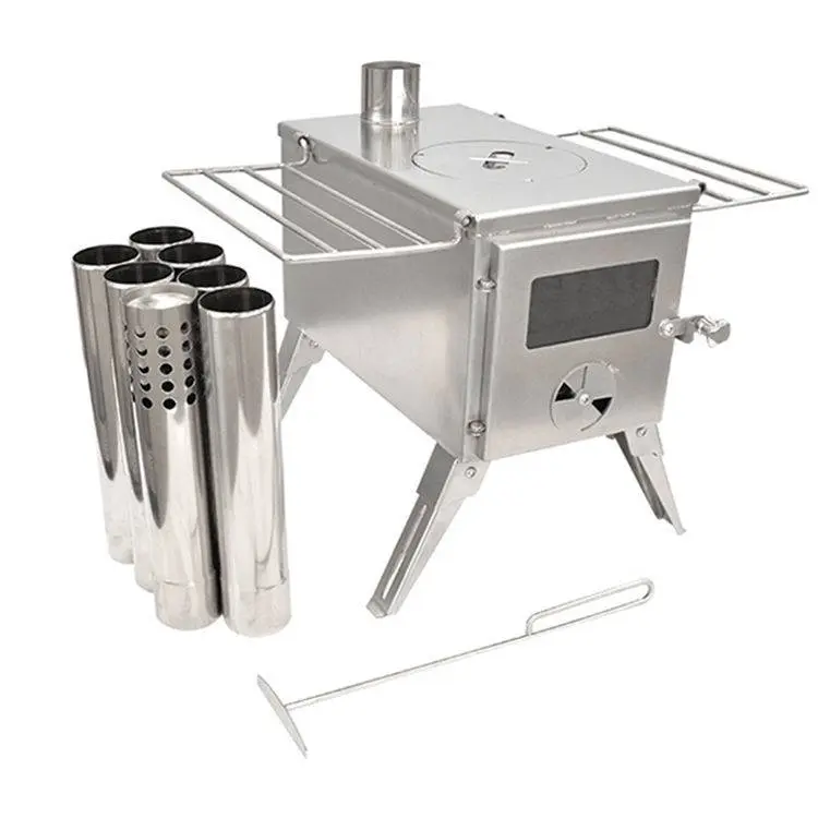 Leading Manufacturer for Hot Stove Tent - Lightweight Camping Stainless Wood Stove For Tent – Goldfire